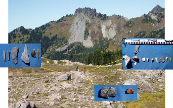 One of the many prehistoric sites use by man over the past 9,000 years. Some of the artifacts found include stone tools and many chips from the knapping process.