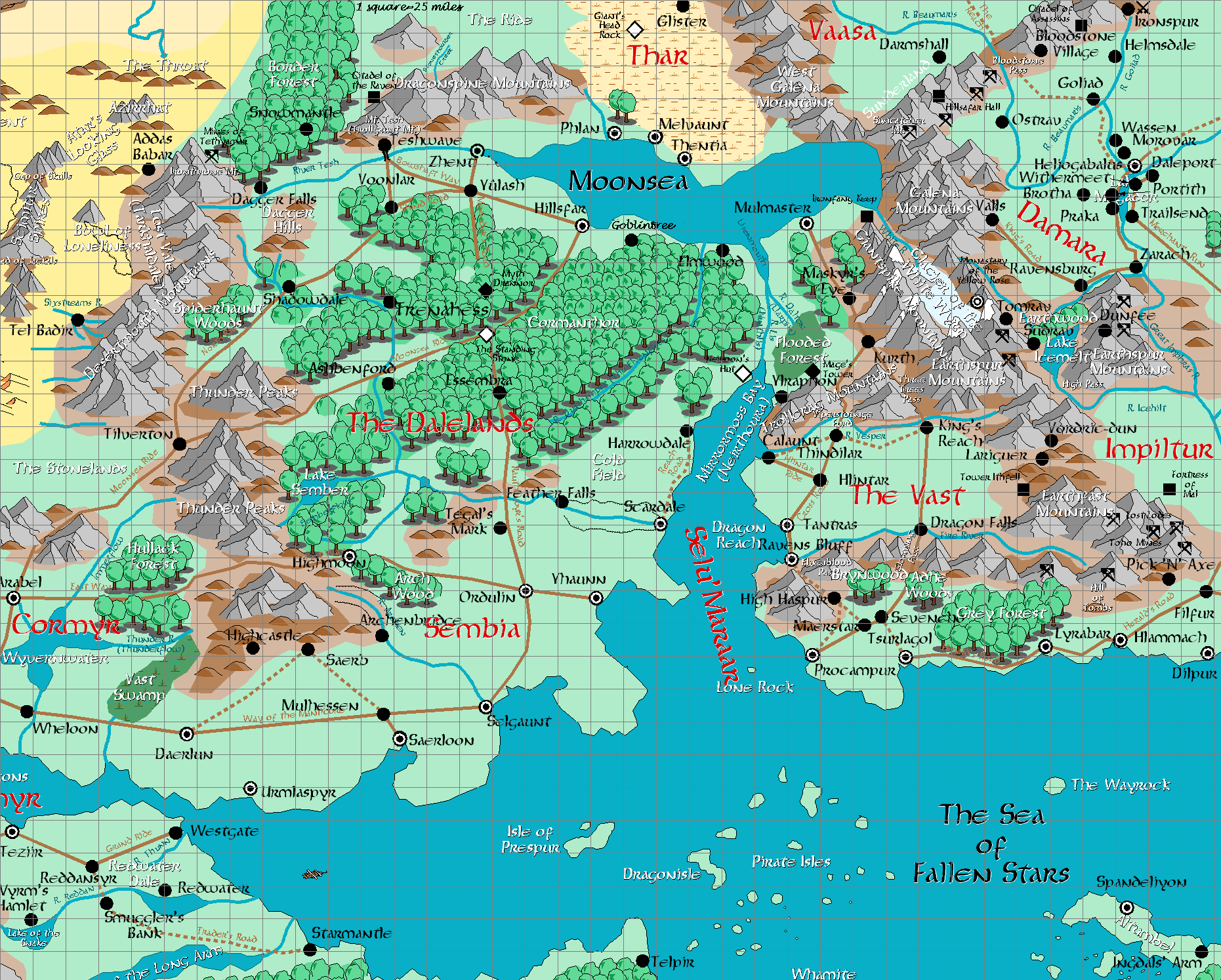 Maps of Faerun and Abeir-Toril