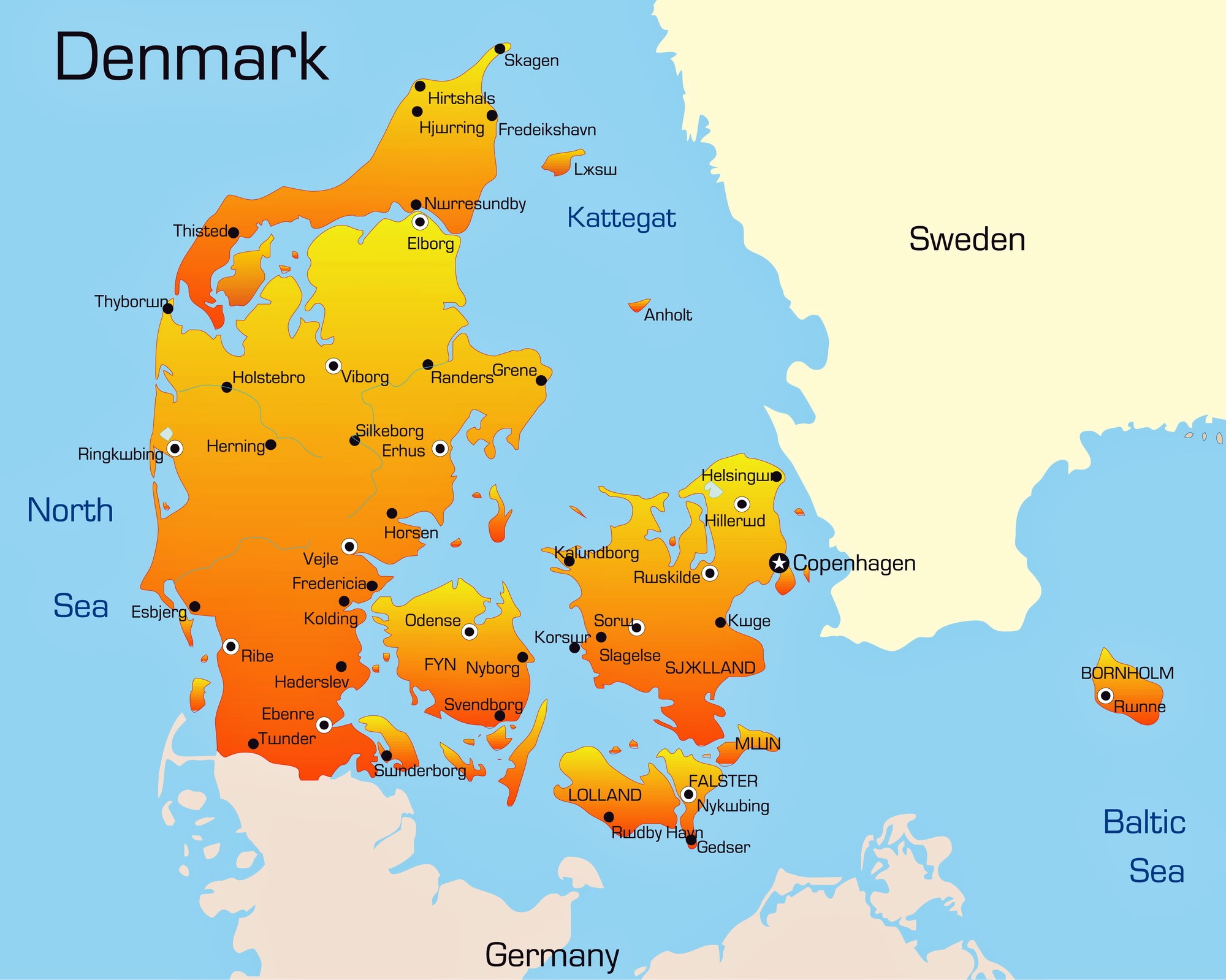 Danish Country Map