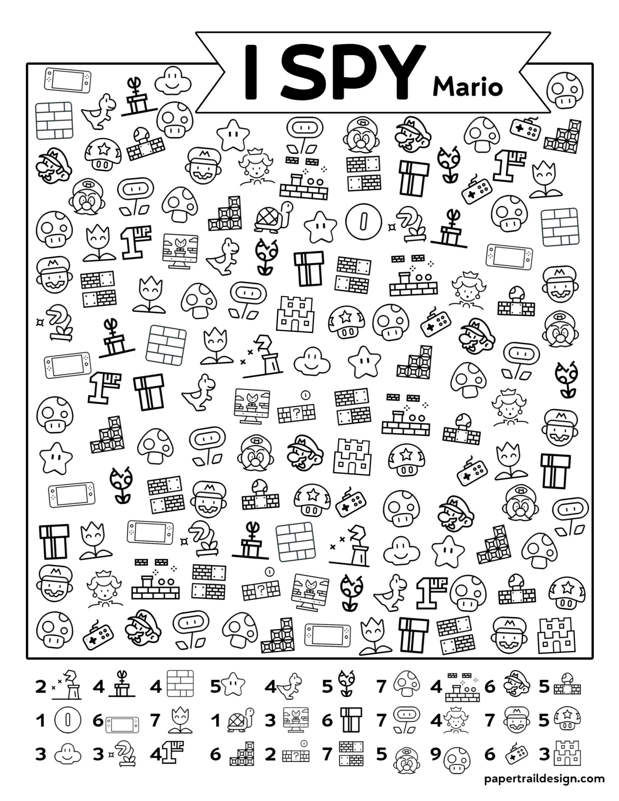 Super Mario Activities Printable Free These Free Super Mario Printables ...