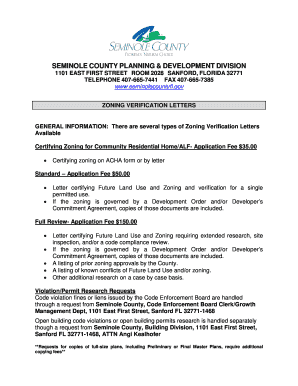 Zoning Verification Letter