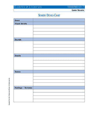 Elements of Literature TRANSPARENCY GRAPHIC ORGANIZER S D