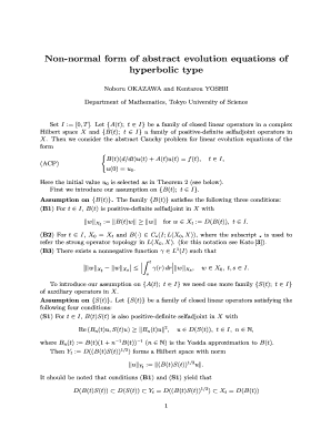 Non-normal form of abstract evolution equations of - ma kagu tus ac