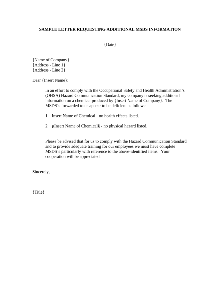 official letter requesting for something Preview on Page 1