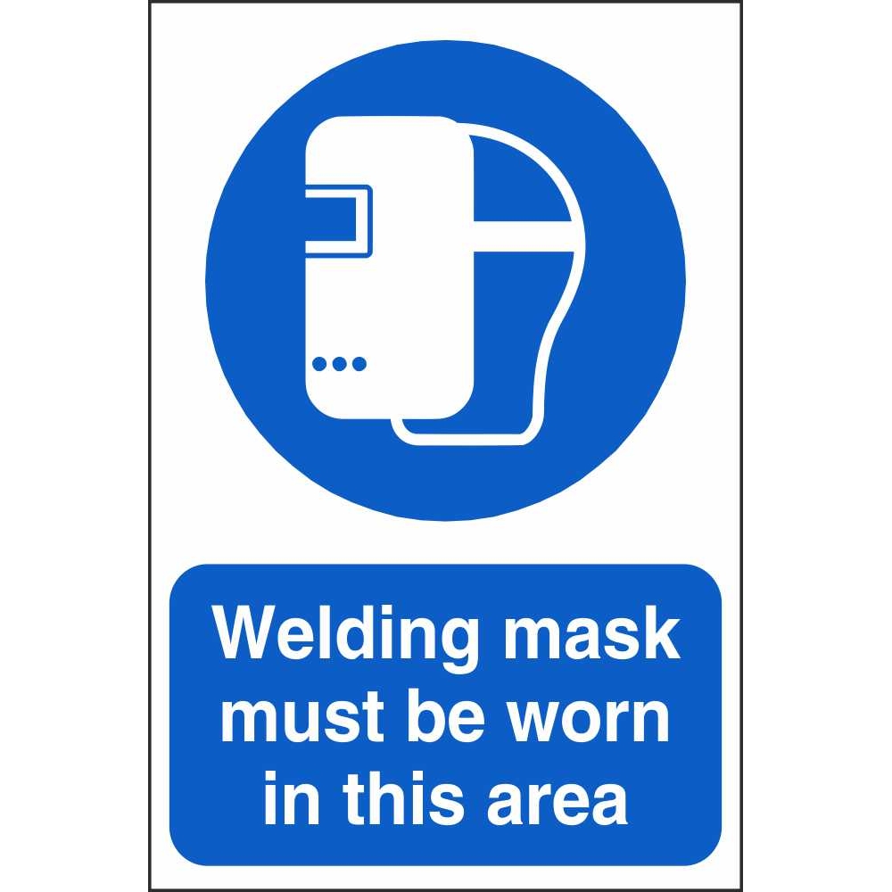 Welding Mask Must Be Worn Signs | Mandatory Construction Safety Signs