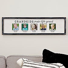 Personalized Grandparents Barnwood Frame Wall Art - Life Is Grand - 35767