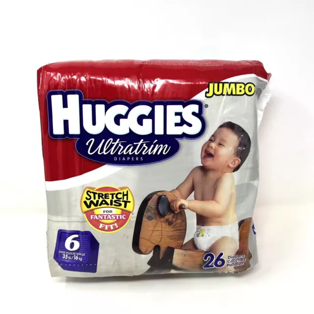 VINTAGE HUGGIES ULTRATRIM Diapers For Her 1995 Size 1 Small 8-14 lbs 6 ...