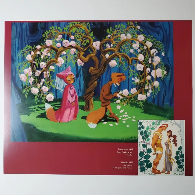 ROBIN HOOD HERCULES Lithograph Disney Poster Concept Art Maid Marrion ...