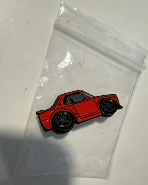 RARE LEEN CUSTOMS AP ARTIST PROOF Red Hako Nissan Skyline Hakosuka Pin ...