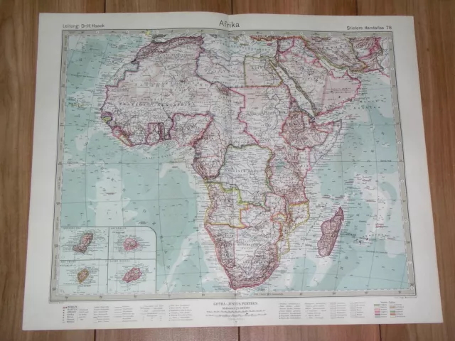 1927 VINTAGE MAP Of Africa / British French Spanish Former German ...