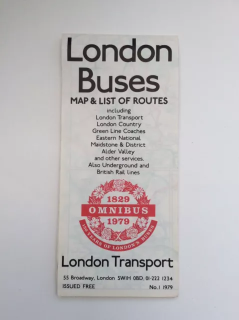 VINTAGE LONDON TRANSPORT London Buses Map & List of Routes 179/1102M ... image.