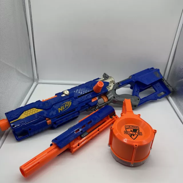 NERF N-STRIKE LONGSTRIKE CS-6 Sniper Rifle Blaster Dart Gun w/ Barrel ...