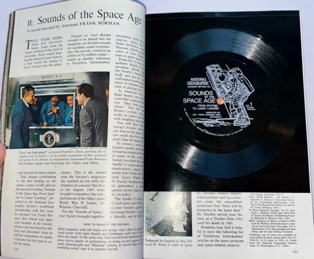 NATIONAL GEOGRAPHIC DECEMBER 1969 Magazine Moon Landing Record RARE ...