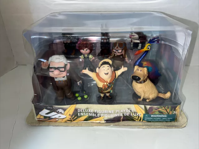 DISNEY PIXAR UP 10-Piece PVC Deluxe Figure Set Carl Ellie Dug Kevin ...