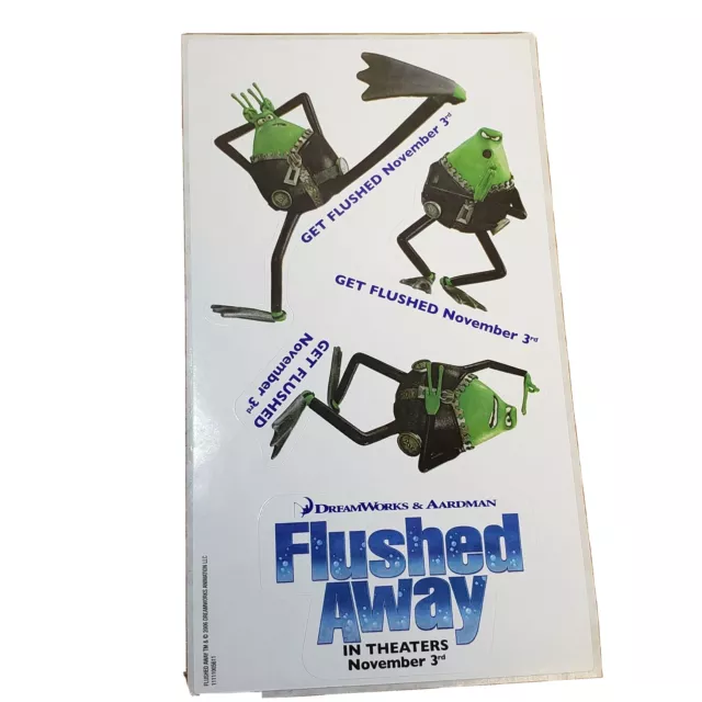 FLUSHED AWAY MOVIE Vintage Sticker Sheet Frogs Get Flushed $3.89 - PicClick