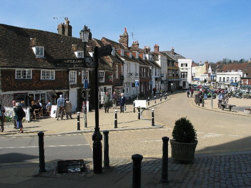 The town square in the town of Battle, East Sussex