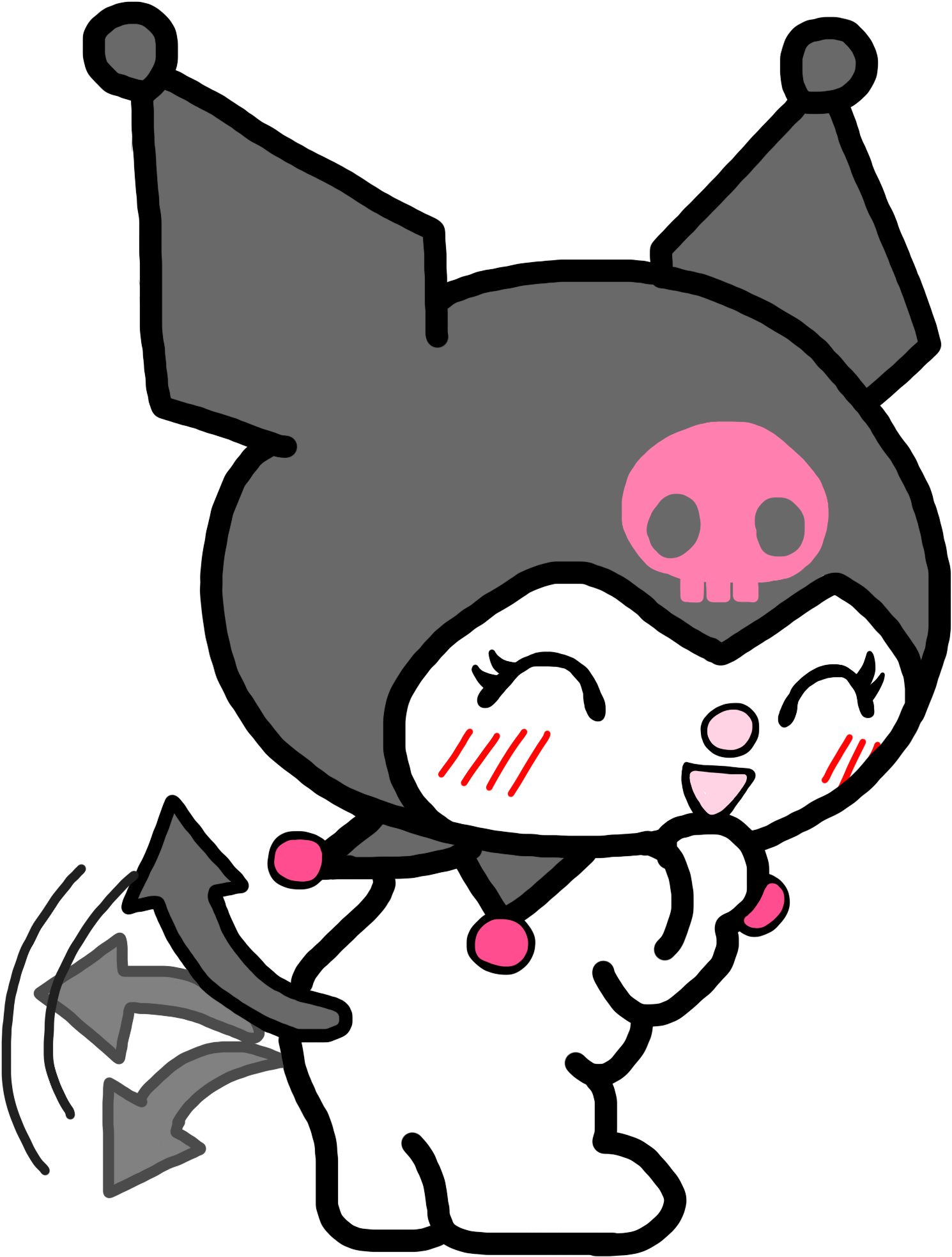 Image Result For Kuromi - Transparent Kawaii Sanrio Clipart - Full Size ...