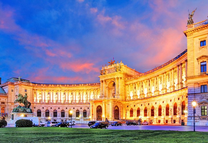 Hofburg Imperial Palace at night