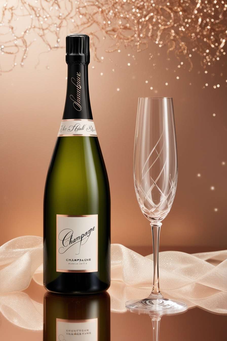 champagne-themed background for events