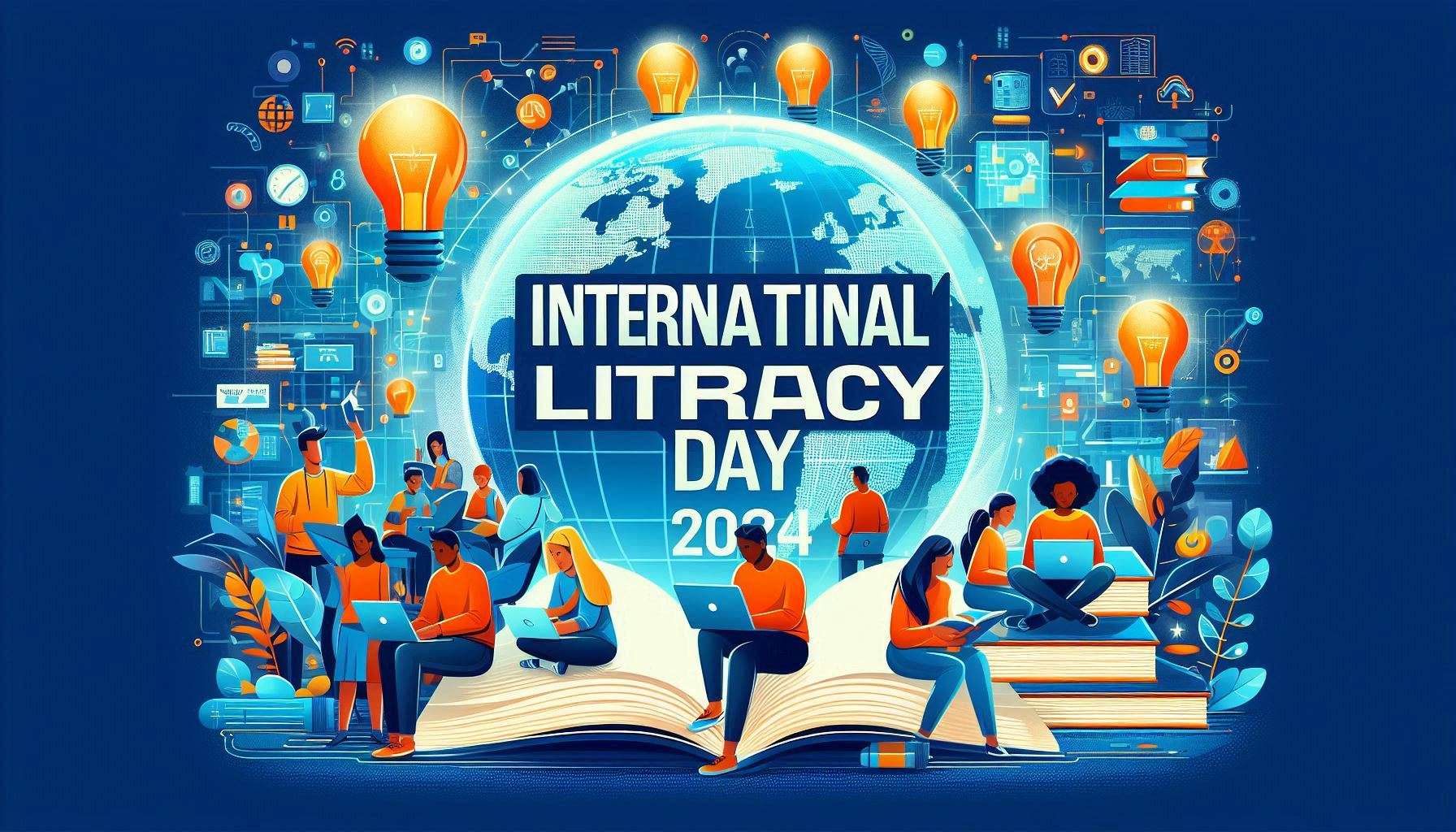 Download Free international literacy day 2024 customizable flyer designs for websites, slideshows, and designs | royalty-free and unlimited use.