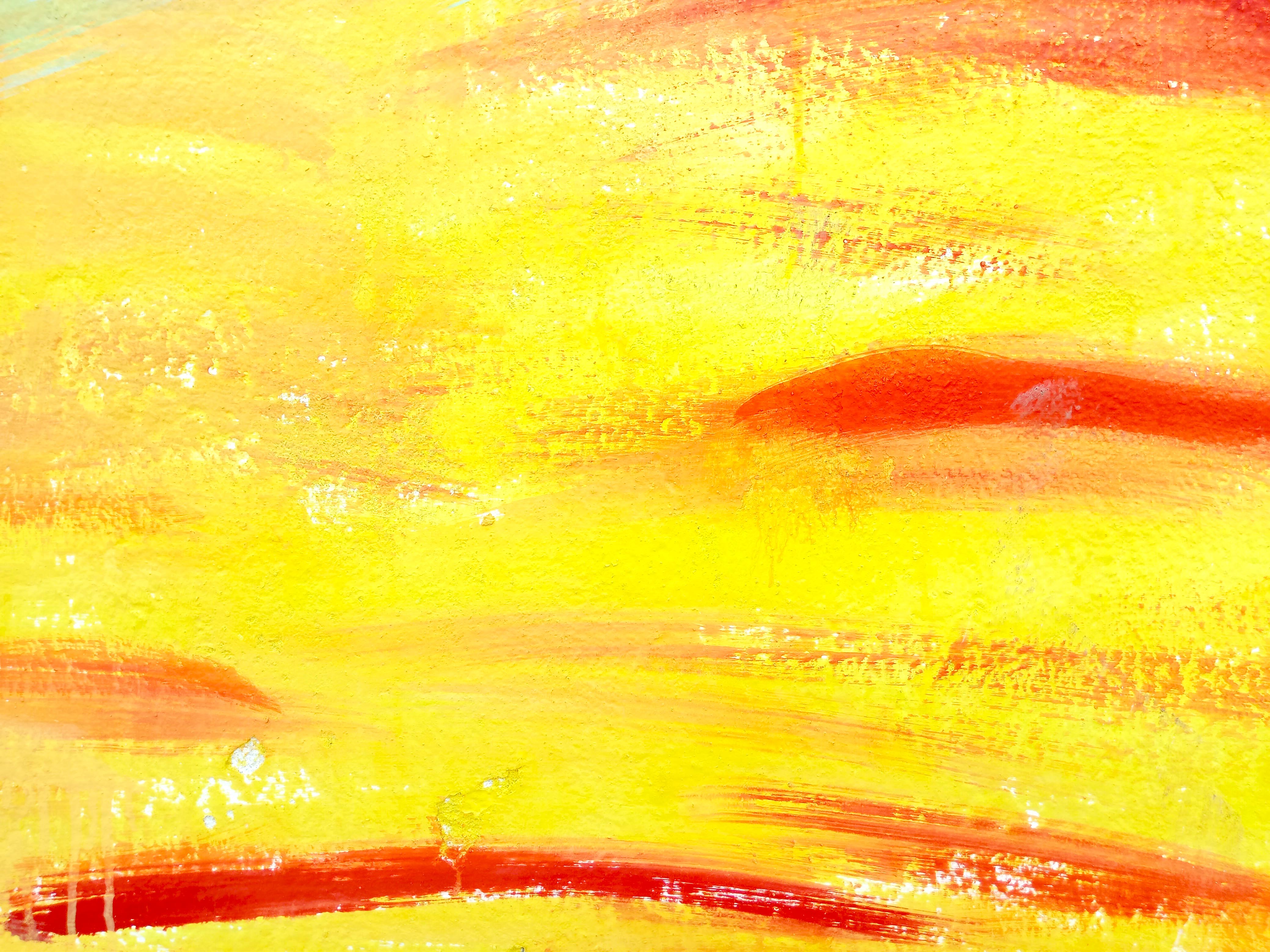 yellow and red wall painting photo