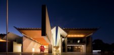 The National Portrait Gallery building at night