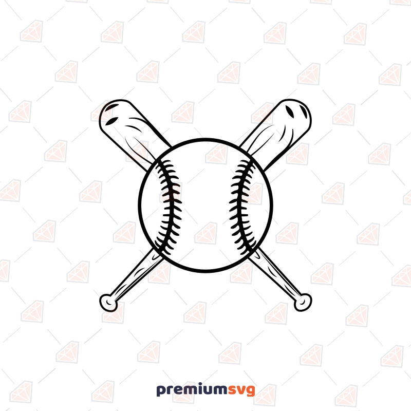 Baseball Bats Clipart Crossed