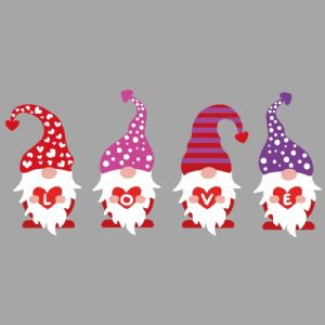 Love Gnomes SVG, Valentine Gnomes SVG Cut Files Love SVG