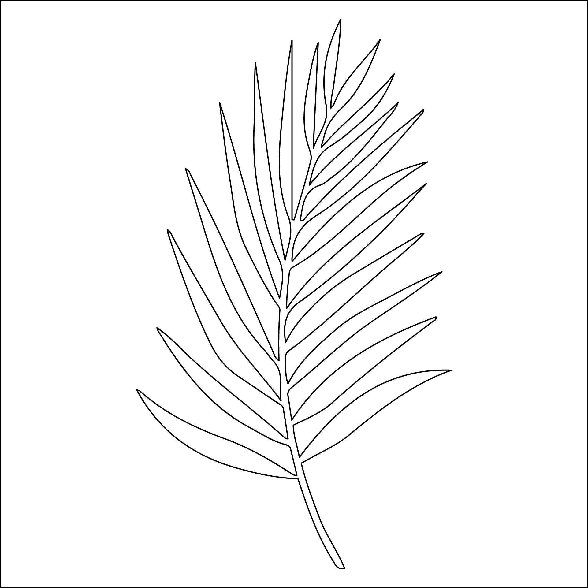 Free Printable Palm Leaf Template