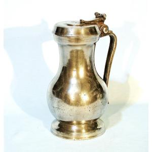 Rare Pewter Pitcher - Toulouse, 18th Century