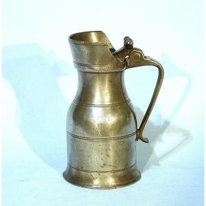 Rare Pewter Wine Pitcher - Orleans, 18th Century