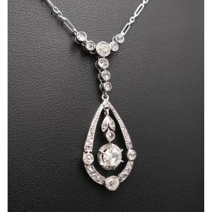 Diamond Pendant Necklace, Circa 1910.