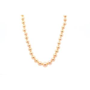 Cultured Pearl Necklace And Yellow Gold Clasp