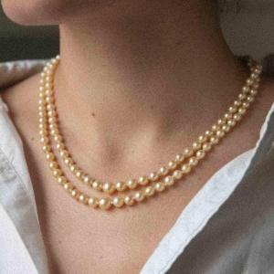 Audrey Two Row Pearl Necklace