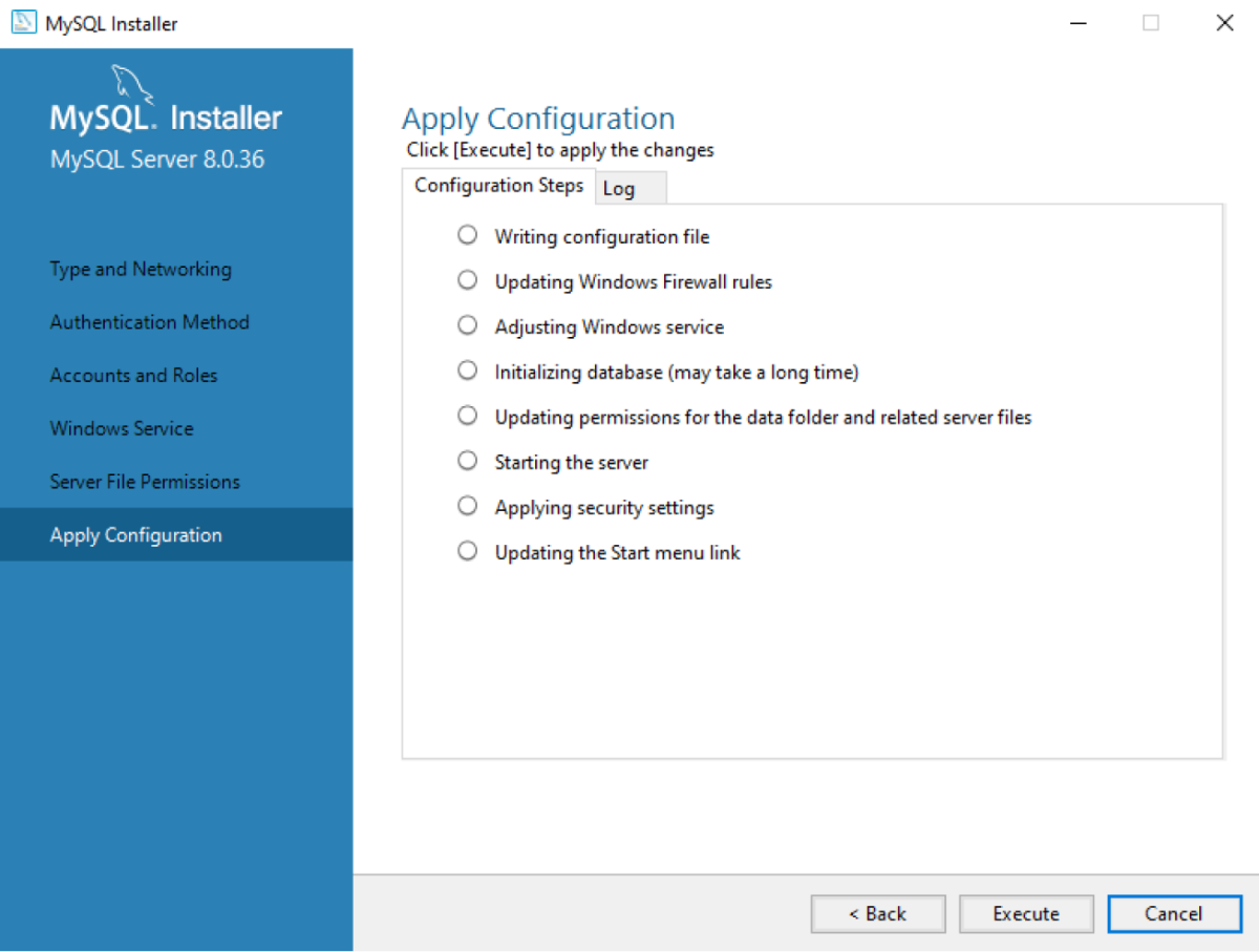 MySQL Server Configuration