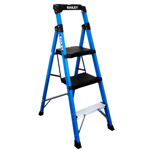 Bailey 3-4 Step TRADE LYTE Twin Fibreglass Platform Stepladder - 135KG