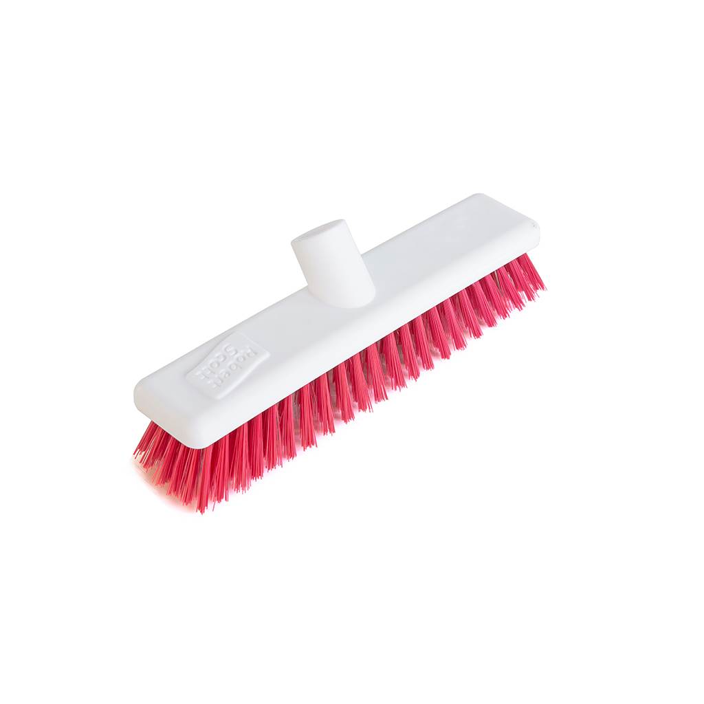 RS 12" Stiff Hygiene Broom RED