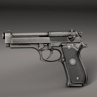 Beretta Pistol 3D Model