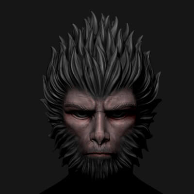 Black Myth Wukong Face Mask for Cosplay 3D Model