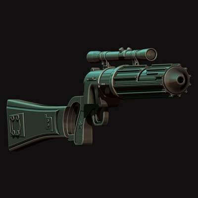 Boba Fett's EE 3 Carbine Rifle 3D Model