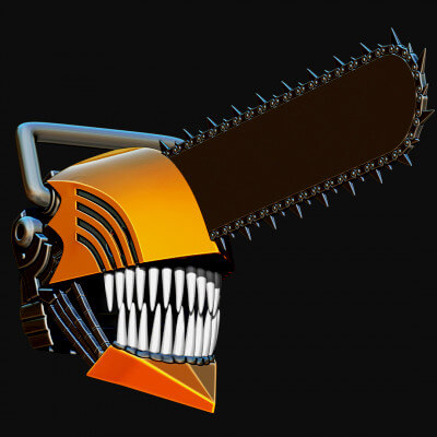 Chainsaw Man Helmet - Denji Anime Cosplay 3D Model