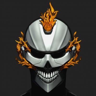 Ghost Rider Helmet - Marvel Midnight Suns 3D Model