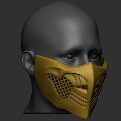 Mortal Kombat X Scorpion Mask 3D Model