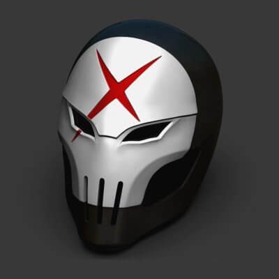 Red X Helmet from DC Comics 3D Model