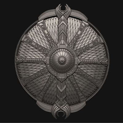 Kratos Guardian Shield from God of War 2018 3D Model