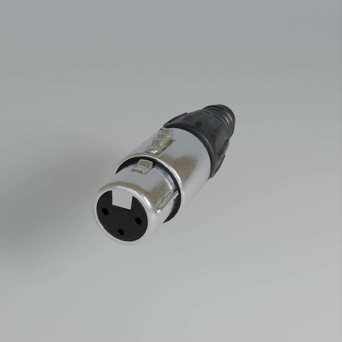 XLR 3 Pin Plug 3D Model