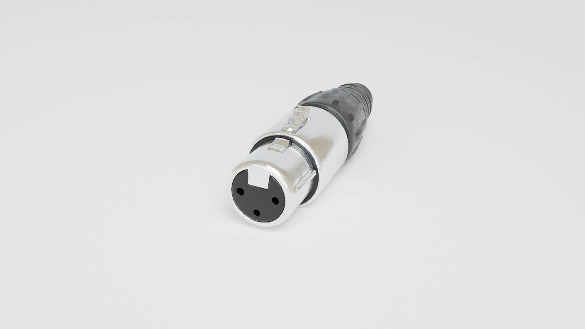 XLR 3 Pin Plug 3D Model