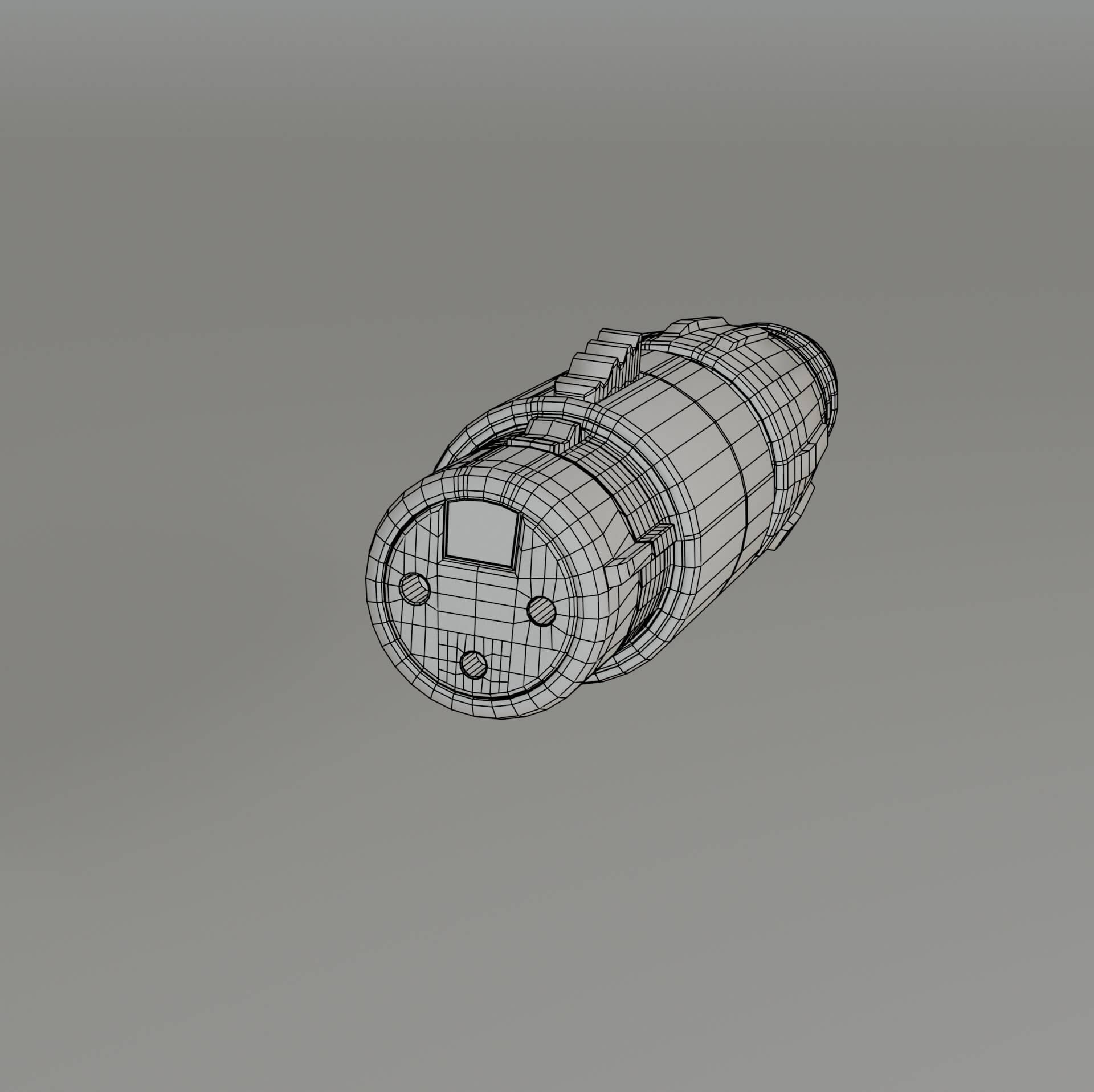 XLR 3 Pin Plug 3D Model