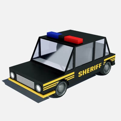 Cartoon Sheriff Car