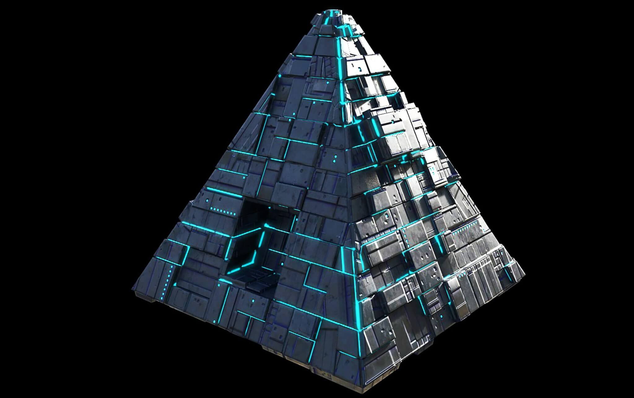 Sci-Fi SpaceShip The Pyramid 3D Model